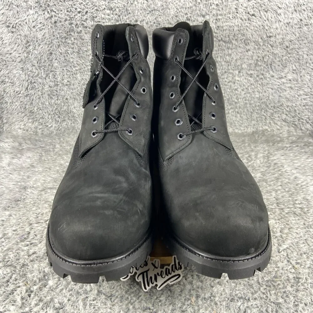 Size 18 Timberland Premium 6-Inch Waterproof Boot Men Black
